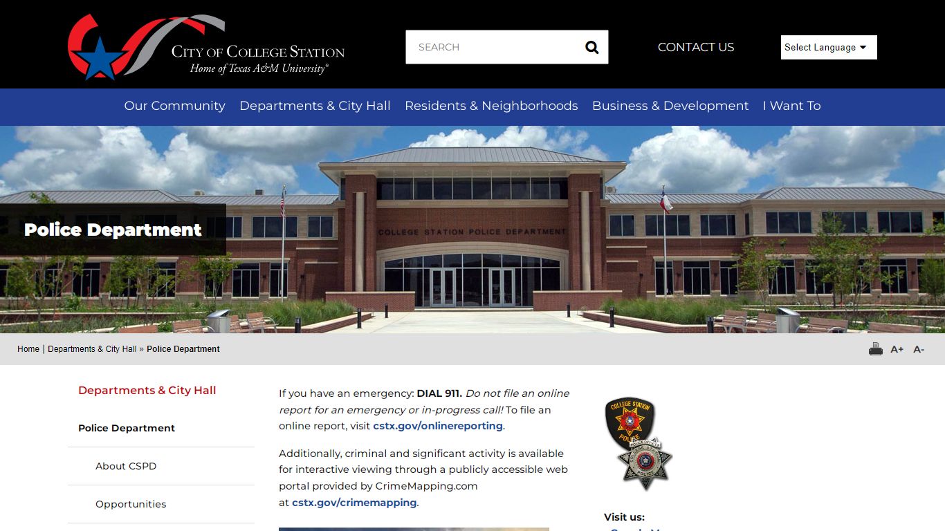 Police Department - City of College Station