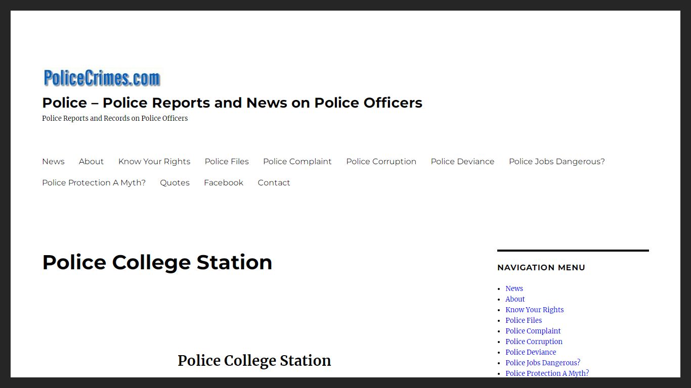 Police College Station ‣ Police - Police Reports and News on Police ...